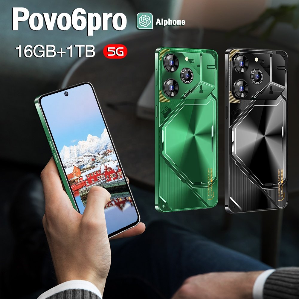 2024 Original Tecono Pova 6 pro Android 7.3 Inch Gaming Phone Styles Support 5G Smartphone mobile AI